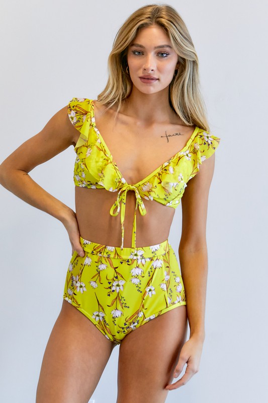 Davi & Dani Floral Printed Swimwear Set - Rosa Apparel