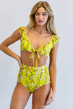 Davi & Dani Floral Printed Swimwear Set - Rosa Apparel