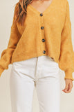 MABLE Long Sleeve Button Down Sweater Cardigan Trendsi