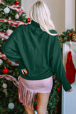 Double Take Full Size Merry Christmas Turtleneck Long Sleeve Sweater Trendsi