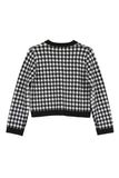 Black check knitted jacket Lilou