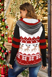 Double Take Full Size Christmas Drawstring Long Sleeve Hoodie Trendsi