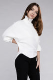 Viscose Dolman Sleeve Turtleneck Sweater ZENANA