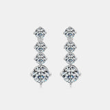 4 Carat Moissanite 925 Sterling Silver Earrings - Rosa Apparel