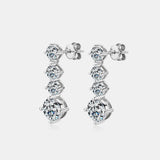 4 Carat Moissanite 925 Sterling Silver Earrings - Rosa Apparel