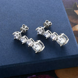 4 Carat Moissanite 925 Sterling Silver Earrings - Rosa Apparel