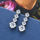 4 Carat Moissanite 925 Sterling Silver Earrings - Rosa Apparel