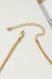 4 Row Delicate Chain Choker Gold Plated With Heart and Coin Pendants - Rosa Apparel