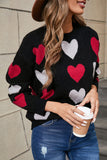 Angel Wings Heart Round Neck Long Sleeve Sweater Trendsi