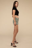 Zenana Acid Washed Frayed Cutoff Hem Shorts ZENANA