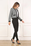 Black check knitted jacket Lilou