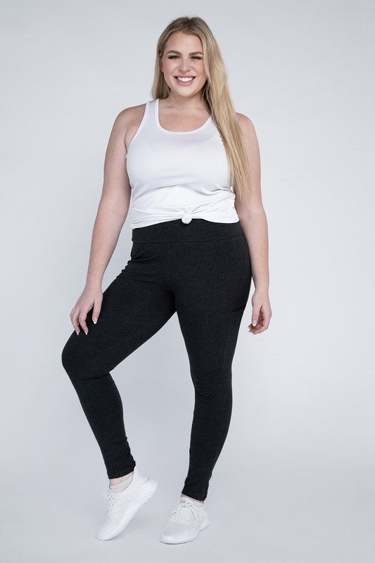 Plus Everyday Leggings with Pockets Ambiance Apparel