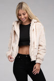 Ambiance Fluffy Zip-Up Teddy Sweater Hoodie Ambiance Apparel