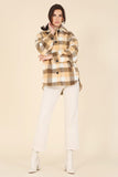 Plaid sherpa jacket with pockets Lilou