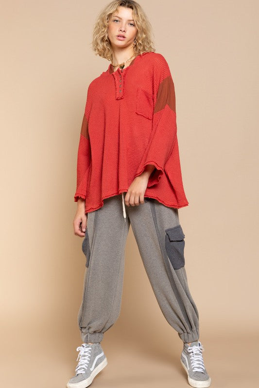 Bell Sleeve Oversized Fit Sweater Top POL