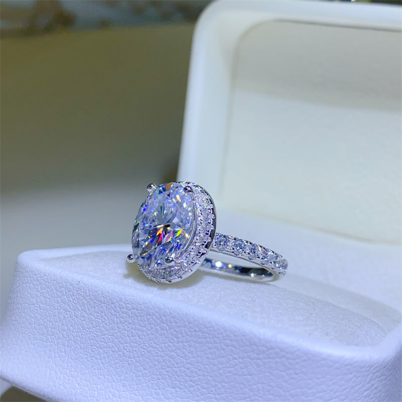 5 Carat Moissanite 925 Sterling Silver Ring - Rosa Apparel