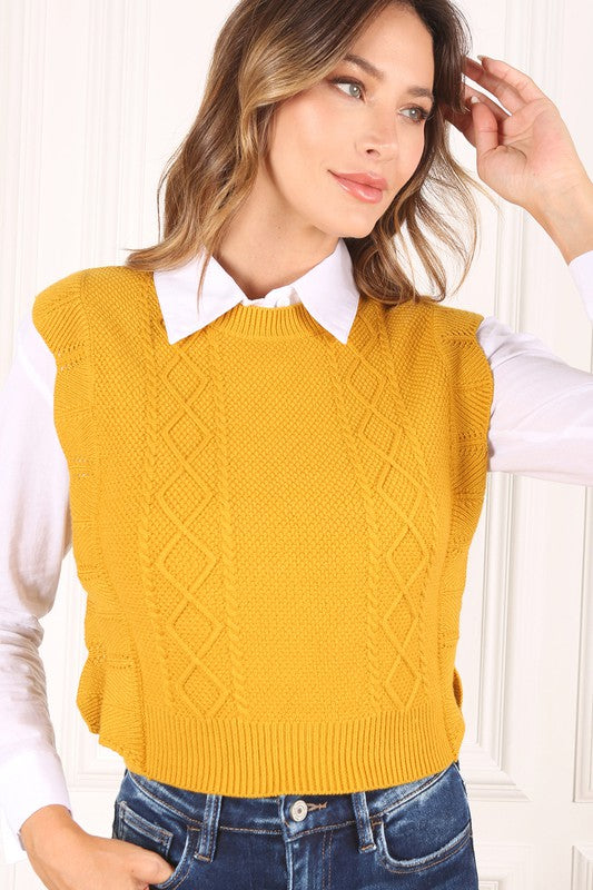 Ruffle sweater vest Lilou