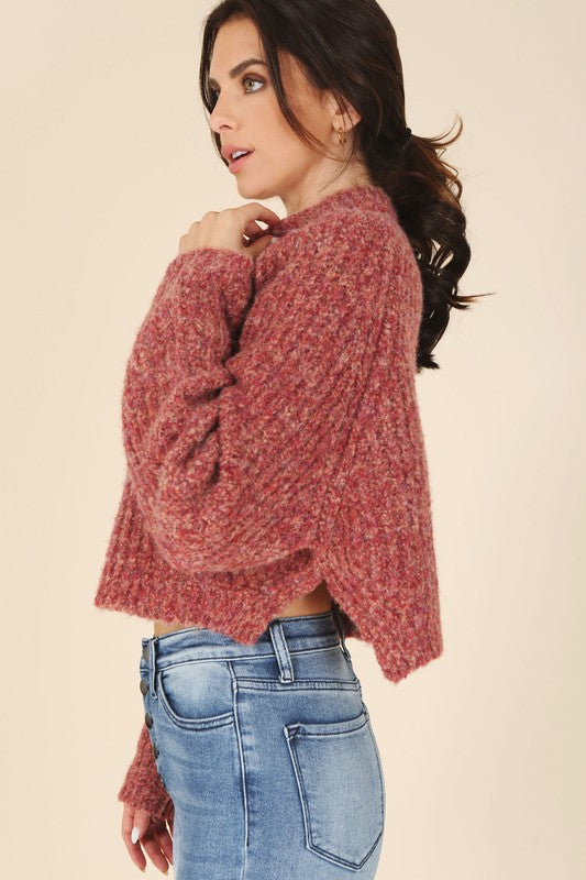 Melange multicolor sweater top Lilou