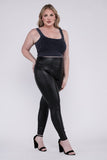 Plus High Rise Faux Leather Leggings ZENANA