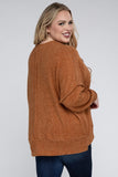 Plus Brushed Melange Drop Shoulder Sweater ZENANA