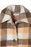 Plaid sherpa jacket with pockets Lilou