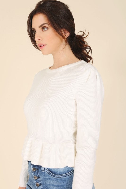 Peplum sweater top Lilou