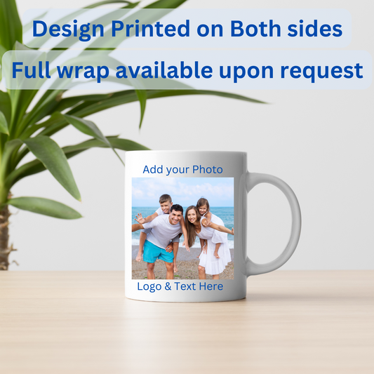 Custom Coffee Mug with Photo, Personalized Picture Coffee Cup, Anniversary Mug Gift for Him / Her, Customizable Logo-Text Mug Rosa Apparel