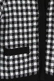 Black check knitted jacket Lilou