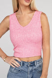 Zenana Casual Ribbed Scoop Neck Cropped Sleeveless Top ZENANA