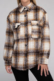 Cozy Plaid Flannel Shacket Ambiance Apparel