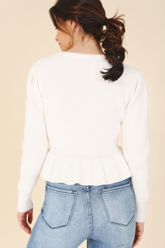 Peplum sweater top Lilou