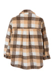 Plaid sherpa jacket with pockets Lilou