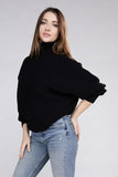 Viscose Dolman Sleeve Turtleneck Sweater ZENANA