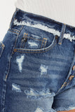 Kan Can USA Distressed Button Fly Denim Shorts Style #:KC7942D Kan Can USA