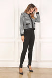 Black check knitted jacket Lilou