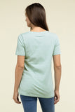 Zenana Casual Cotton V-Neck Short Sleeve T-Shirts ZENANA