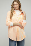 Stripe Button Down Long Sleeve Shirt Davi & Dani