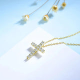 925 Silver Moissanite Diamond Cross Pendants For Women - Rosa Apparel