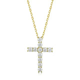 925 Silver Moissanite Diamond Cross Pendants For Women - Rosa Apparel