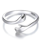 925 Sterling Silver Embrace Ring Hug - Rosa Apparel