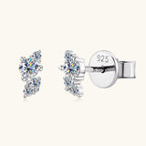 925 Sterling Silver Moissanite Stud Earrings - Rosa Apparel