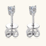 925 Sterling Silver Moissanite Stud Earrings - Rosa Apparel