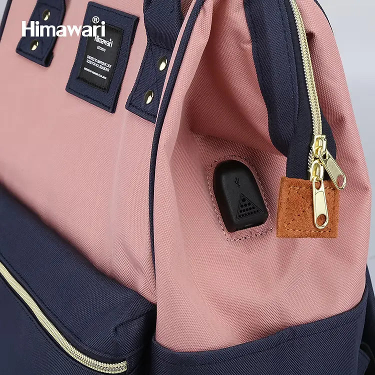 Himawari Waterproof Canvas Backpack Bag with Side Pockets