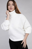 Viscose Dolman Sleeve Turtleneck Sweater ZENANA