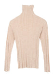 Wool blended mock neck sheer sweater Lilou