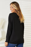 Double Take Seam Detail Round Neck Long Sleeve Top Trendsi