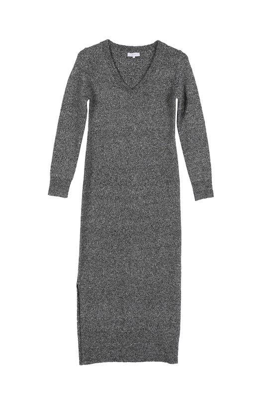 V-Neck Sweater Maxi Dress Lilou