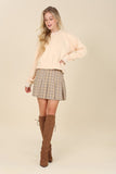 Plaid pleated mini skirt Lilou