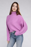 Viscose Dolman Sleeve Turtleneck Sweater ZENANA