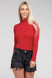 Long-Sleeve Turtleneck Bodysuit Ambiance Apparel